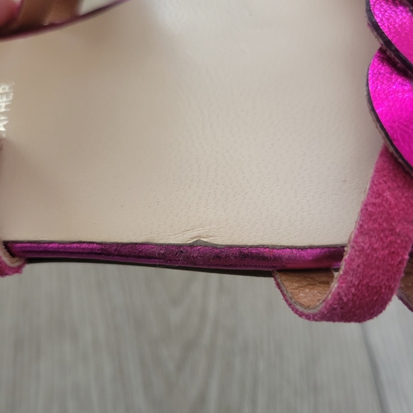 Libera Mente Fucsia Leather Woven Sandals - Picture 6 of 9